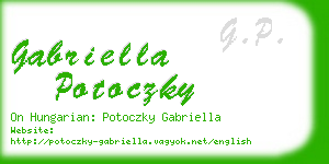 gabriella potoczky business card